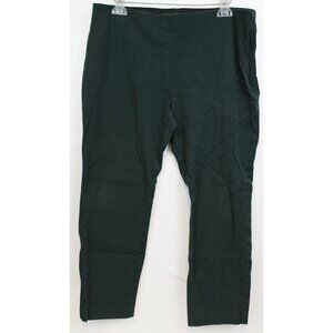 A New Day Dark Green Dress Pants sz 16 Elastic Waist Stretch Comfort Casual